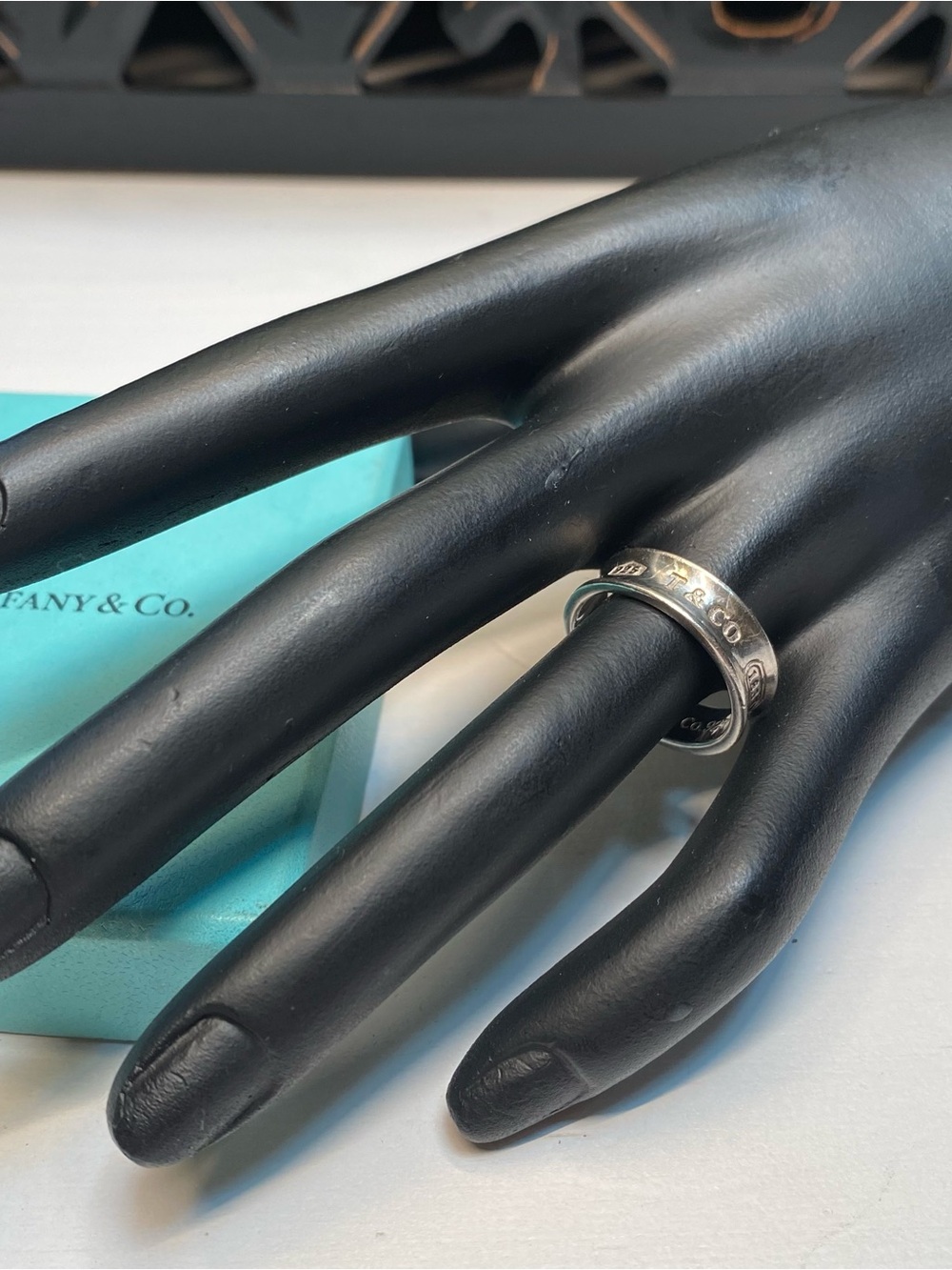Tiffany & Co. Sterling Concave Band Ring Size 8.5
